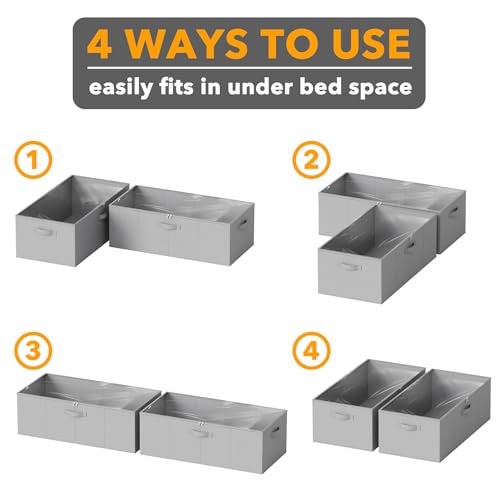 SpaceAid 2 Pack 10" High Under Bed Storage Containers - Image 7