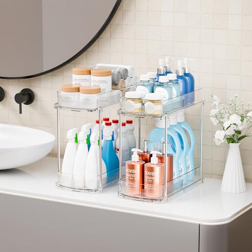 Yieach 2 Pack 13.8″ Deep 2 Tier Under Sink Storage O | All Products - Image 8
