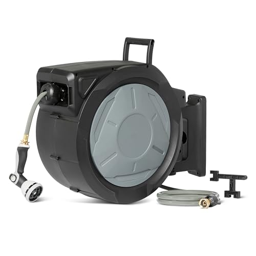 Amazon Basics Retractable Garden Hose Reel, 130 Foot - Image 2