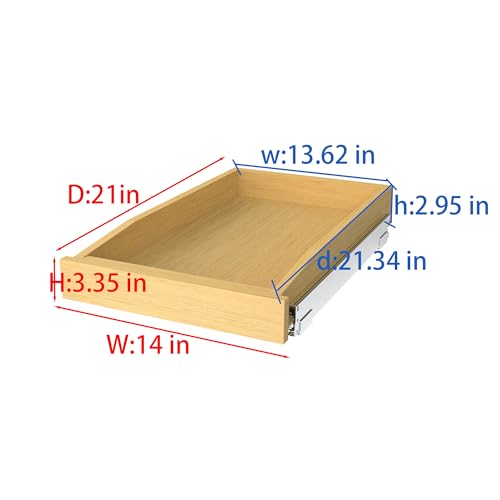 Wooden Pull out Cabinet Organizer 14" W x 21" D x 3. | Pull Out Organi - Image 3