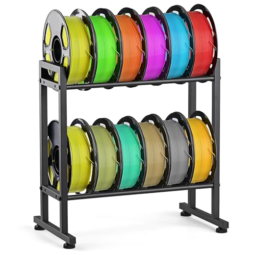 MAYJOY Desktop 3D Printer Filament Storage Rack, 2-Tier Metal - Image 2