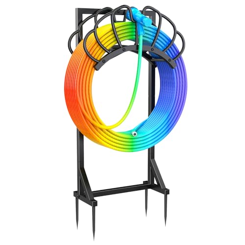 Garden Hose Holder for Outside, Heavy Duty Hose Reel Freestanding - Image 2