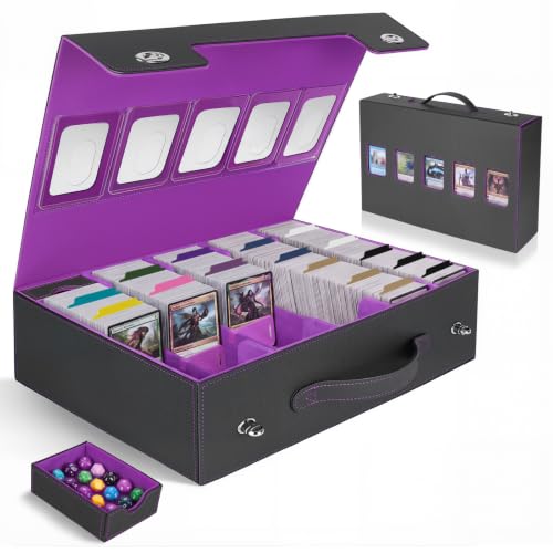 5 Row Trading Card Storage Box with Commander Display Window - Image 2