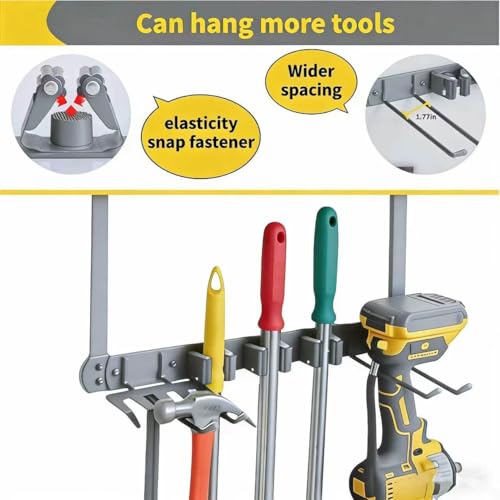 Over Door Tool Organizer, Heavy Duty Utility Rack with 3 Slots - Image 5