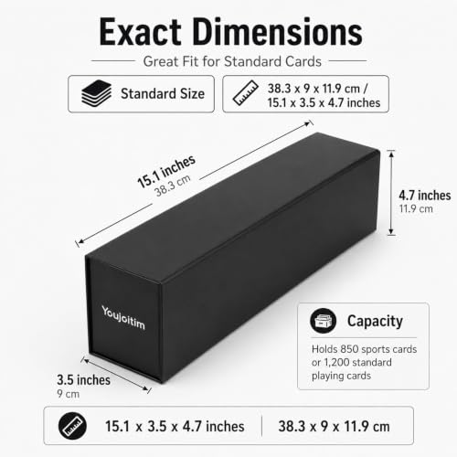 5 Pack Trading Card Storage Box with Magnetic Flip-Top Lid - Image 3