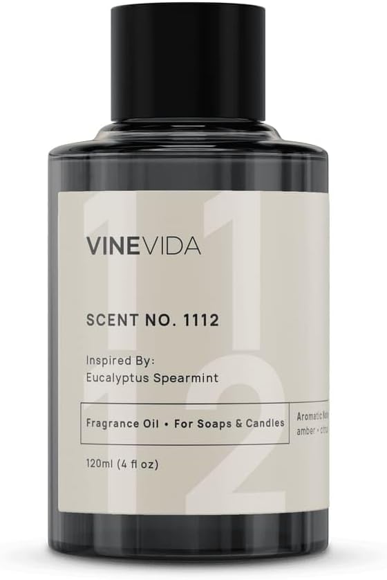 VINEVIDA [4oz] Eucalyptus Spearmint Fragrance Oil for Candle Making and Soap Making - Premium Candle Scents for Soy Candles
