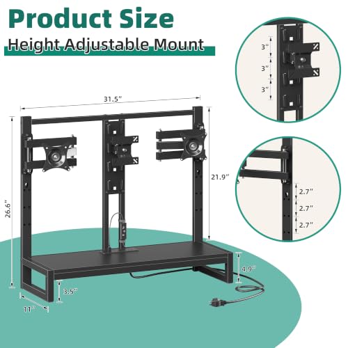 YAOHUOO Monitor Arm with LED,Adjustable Desk Monitor | All Products - Image 8