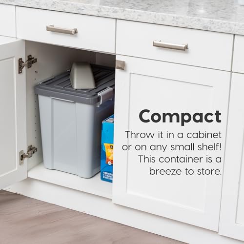 IRIS USA Dog Food Storage Container, Up to 30 lbs, Gray/Dark Gray - Image 6