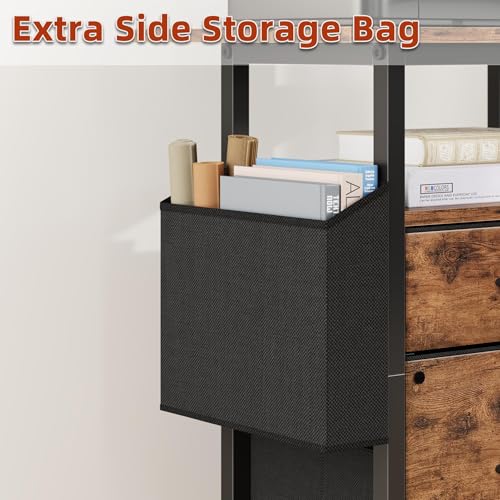 GYIIYUO 2 Drawer File Cabinet 24''W, Mobile Filing Cabinet - Image 6