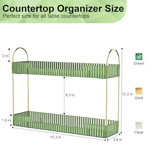 GTI Narrow Bathroom Organizers and Storage, 2 Tier Rectangle - Image 4