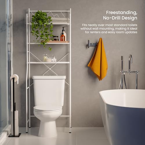 Home Zone Living Over-the-Toilet Bathroom Storage Cabinet - Image 5