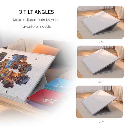 Lavievert 1500 Piece Tilting Puzzle Board with 6 Sorting Trays - Image 4