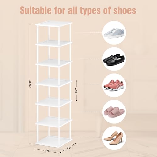 Vertical Tall Shoe Rack Organizer for Entryway -7 Tier Free - Image 3