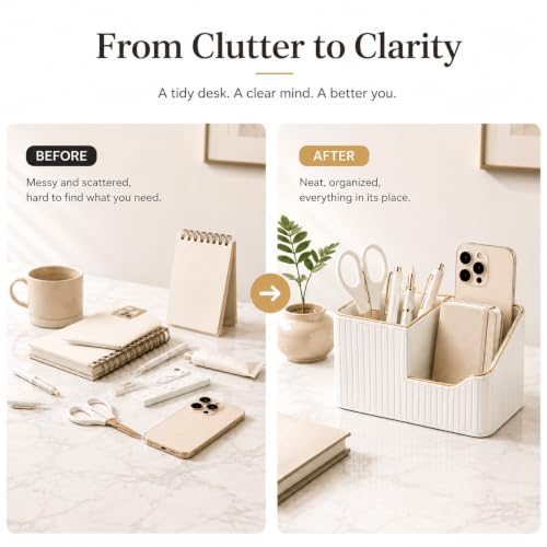KINGFOM Luxury PU Leather Desk Organizer for Office | All Products - Image 6