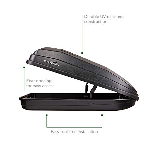 SportRack Vista XL Rear Opening Cargo Box,Black - Image 4