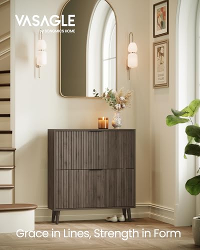 VASAGLE MAXE Collection - Shoe Storage Cabinet with 2 Flip - Image 4