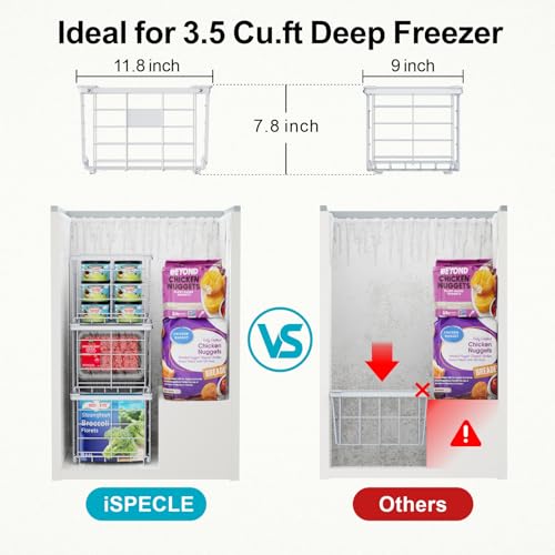 Chest Freezer Organizer - Stackable for 3.5 Cu.ft Freezer, 3 Pack - Image 4