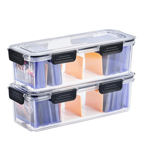 Trading Card Storage Box for Toploaders with Dividers, 2 Pack - Image 2