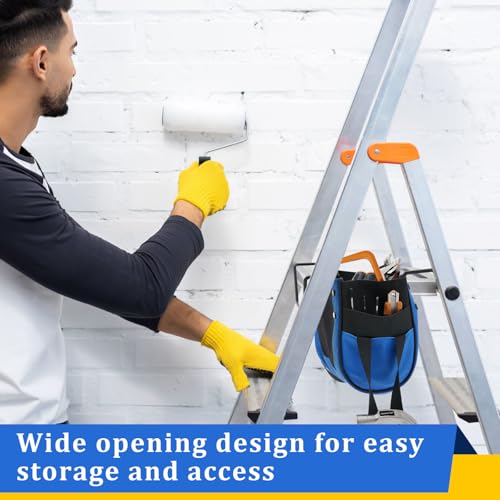 Aliceset Upgraded Ladder Tool Holder Bag with Metal Frame - Image 6