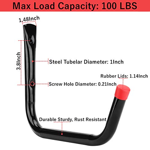 Heavy Duty Garage Storage Hooks,15Inch Jumbo Arm Kayak - Image 5