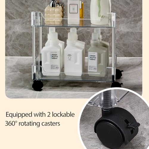 Betoveren 2 Tier Utility Rolling Cart Storage Organizer - Image 7