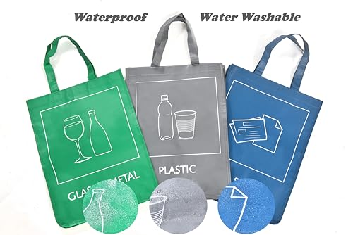 YOUNG DA Reusable Recycle Bags, 3-Piece Separate Recycling Bin - Image 5
