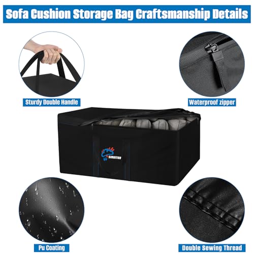 SIRUITON 69in Outdoor Cushion Storage Bag,600D Oxford Waterproof - Image 4