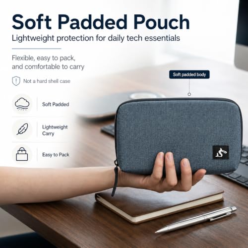 Small Electronics Organizer Travel Case, Cord and Cable Tech Bag - Image 6