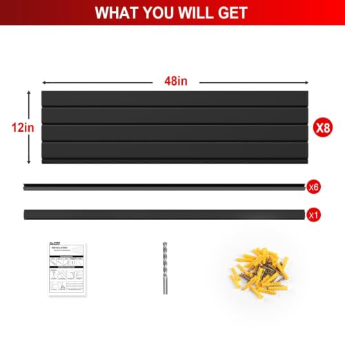 Slatwall Panels Garage Wall Organizer, 4 x 8 ft PVC Slat - Image 3
