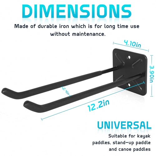 Antidious Kayak Paddles Storage Rack, Garage Metal Oars - Image 3