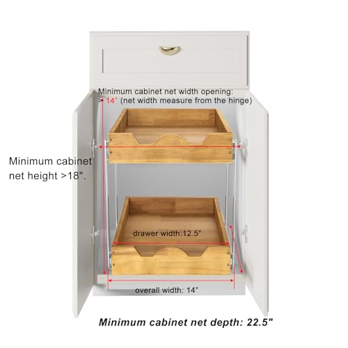 DINDON 2 Tier Pull Out Cabinet Organizer (14" W x 21 | All Products - Image 4