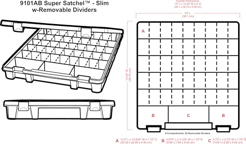 ArtBin Super Satchel Slim Craft Organizer with 20 Dividers, Clear - Image 4