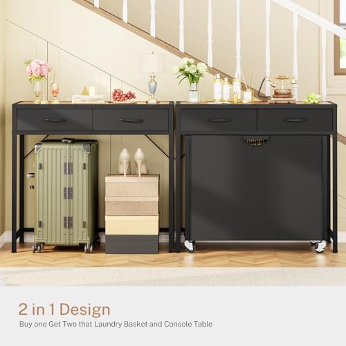 Laundry Sorter, Rolling Laundry Hamper with 3 Section - Image 3
