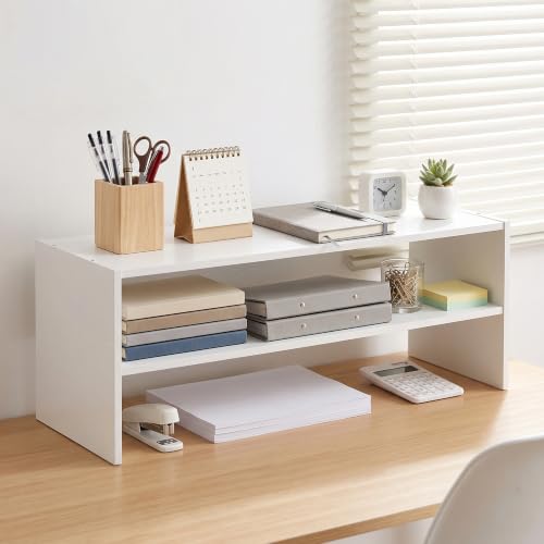 Whitmor Stackable 31" Extra Wide 2-Shelf Storage Organizer, White - Image 7