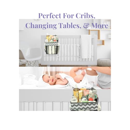 Hanging Diaper Caddy Organizer - Large Nursery Storage - Image 7