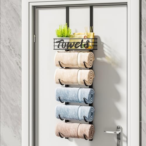 HapiRm Towel Racks for Bathroom Storage - 6 Tier Over - Image 3