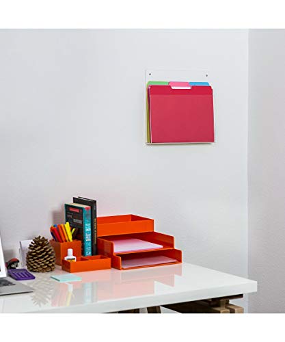 SOURCE ONE Deluxe Clear Acrylic File Chart Holder Wall Mount - Image 4
