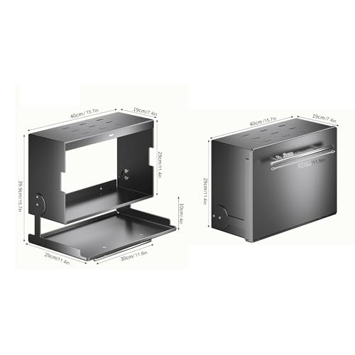 2 Tier Pull-Out Cabinet Organizer 90° Drop-Down Shelf - Image 3