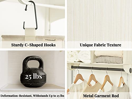StorageWorks Hanging Closet Organizer with Rod, 4 Sections - Image 5
