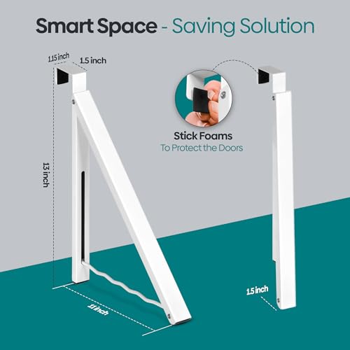 HOLDN’ STORAGE Over The Door Hanger, Single Foldable Rack - Image 4