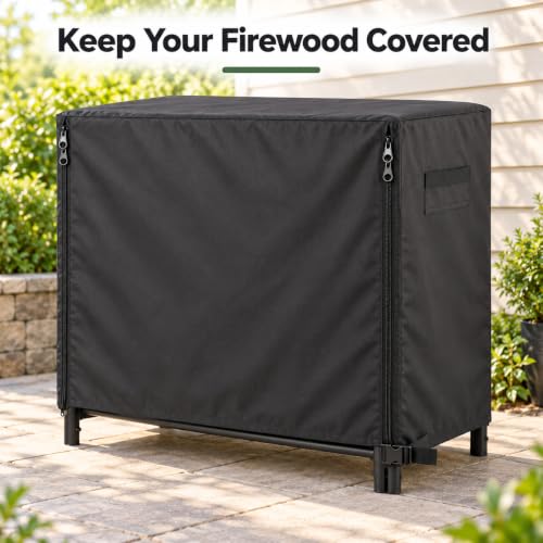 Heavy Duty Fabric Firewood Rack Cover, Outdoor Log Storage Cover - Image 5