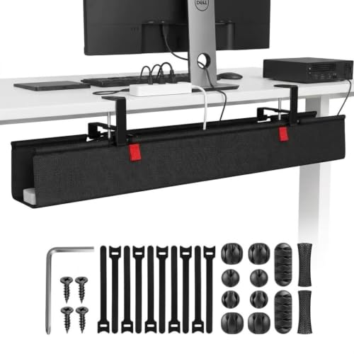 36 Inch Under Desk Cable Management Tray No Drill De | Cable Managemen - Image 2