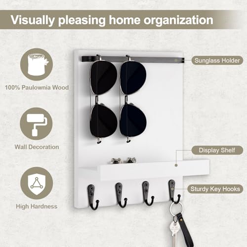 Key Holder Wall Mount, Key and Sunglasses Holder for Wall - Image 3