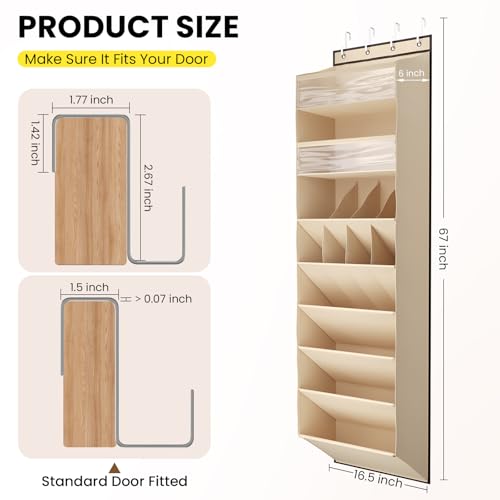 Mefirt XL Clear Over the Door Shoe Organizer for Clo | All Products - Image 7