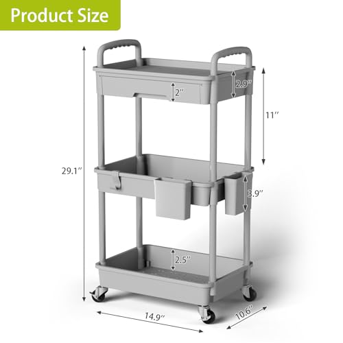 Sorgion 3 Tier Rolling Cart Organizer,Laundry Room B | All Products - Image 4