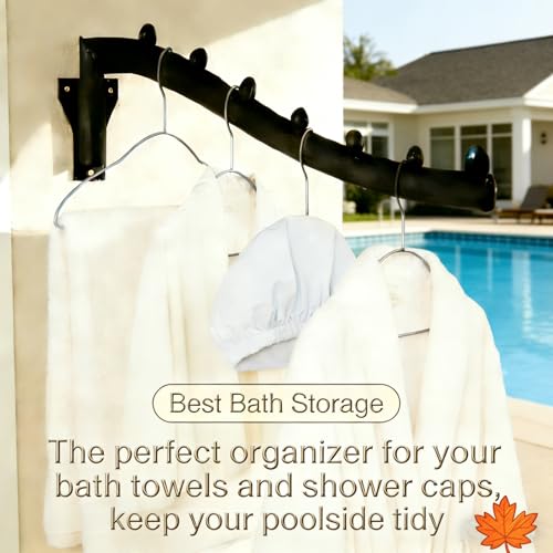 2pcs Swing Clothes Hanger Rack,Wall Mounted Clothes Rack - Image 7