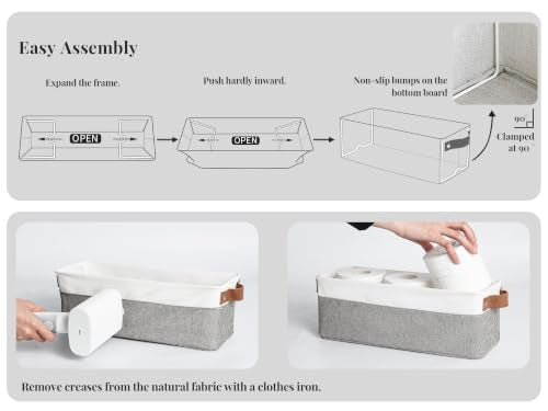 StorageWorks Narrow Storage Bins, Small Baskets - Image 4
