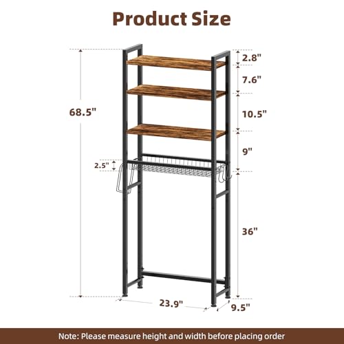 Simple Trending 4 Tier Over The Toilet Storage Rack - Image 4