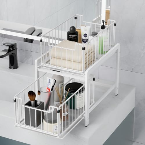 2-Tier Pull Out Cabinet Organizer, Slide Out Under Sink Organizer - Image 7