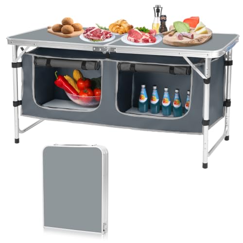 CampLand Folding Camping Table with Storage Organizer - Image 2
